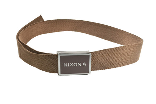 Belt wordmark woven brown - belt,