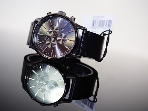 Nixon sentry chrono leather - chrono,