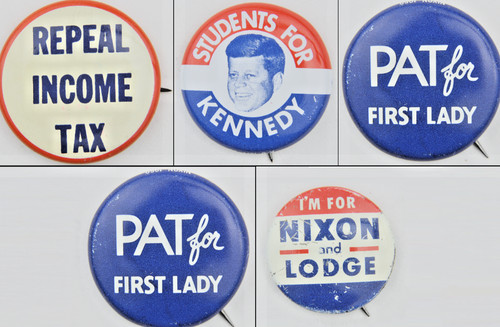 1960 president campaign - campaign, pin