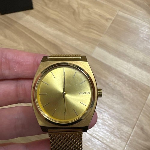 Nixon gold analog watch with - nixon,