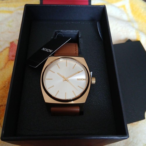 Nixon watch console gold brown - gold,